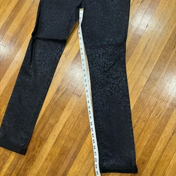DKNY Black Subtle Leopard Print Skinny Jeans - Picture 12 of 12